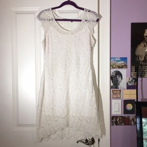 Short White Lace Dress